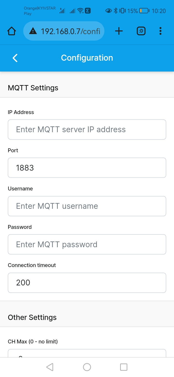 OpenTherm Thermostat MQTT 2